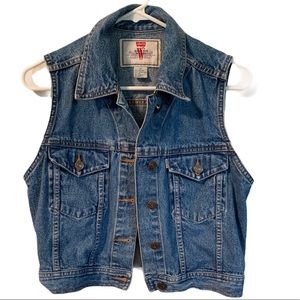 🎃2 for$15!🎃vintage Levi's denim button down vest